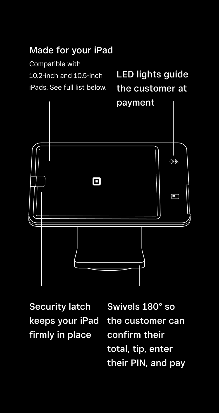 iPad POS stand - Technical Specifications | Square