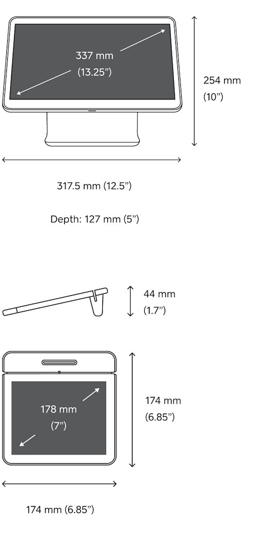 Square Reader Dimensions Touchscreen POS Register - Technical Specifications | Square