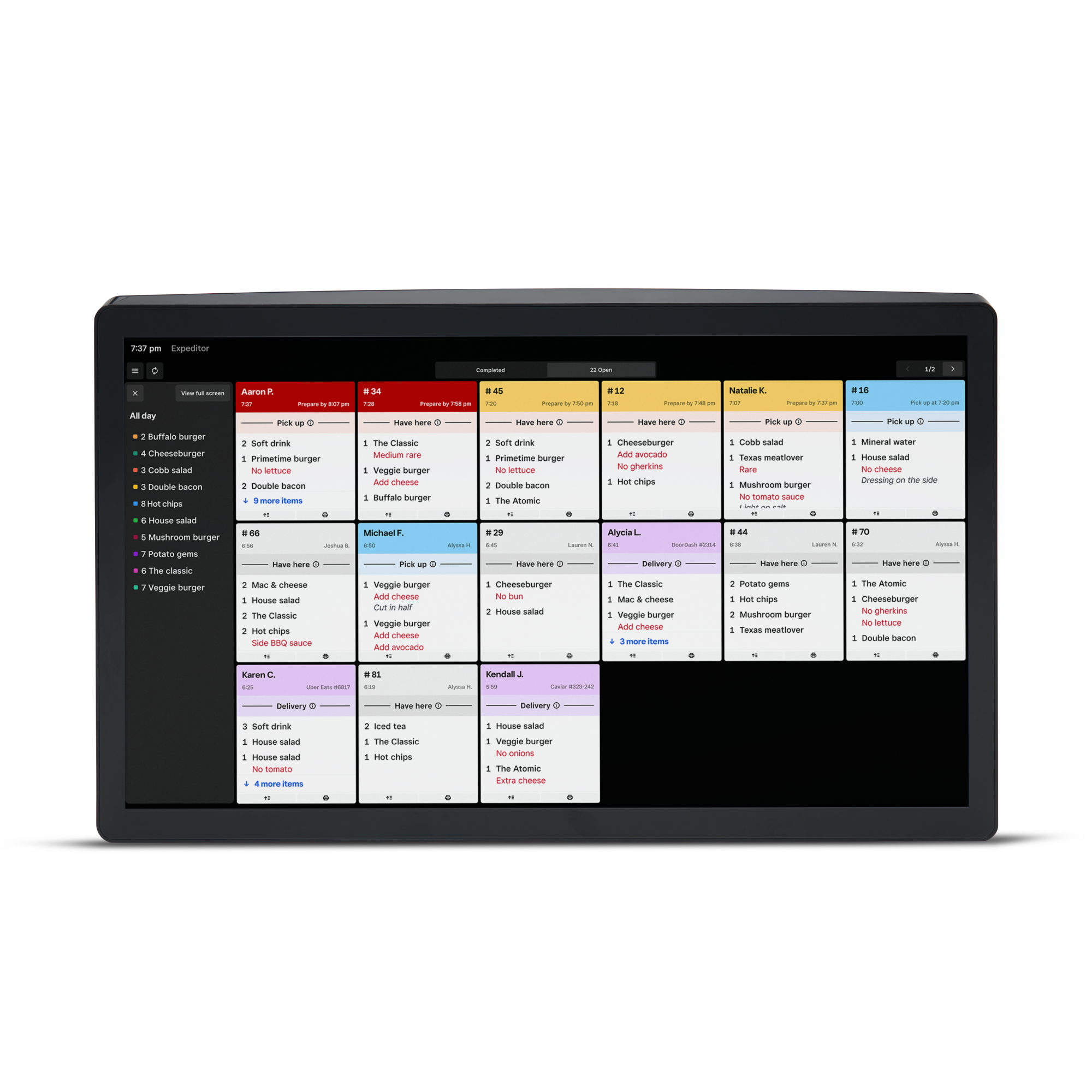 キッチンディスプレイ　スクエア専用 Kitchen Touchscreen Display 21.5″ | Square Shop