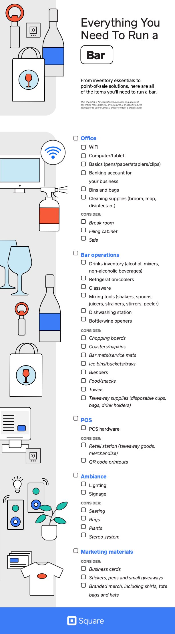 The Essential Bar Equipment Checklist Square