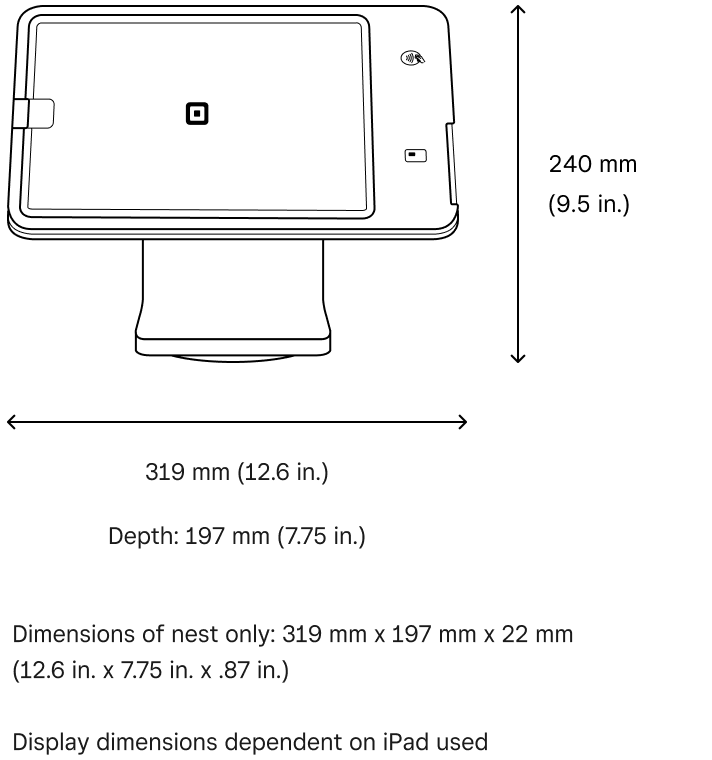 iPad POS stand - Technical Specifications | Square