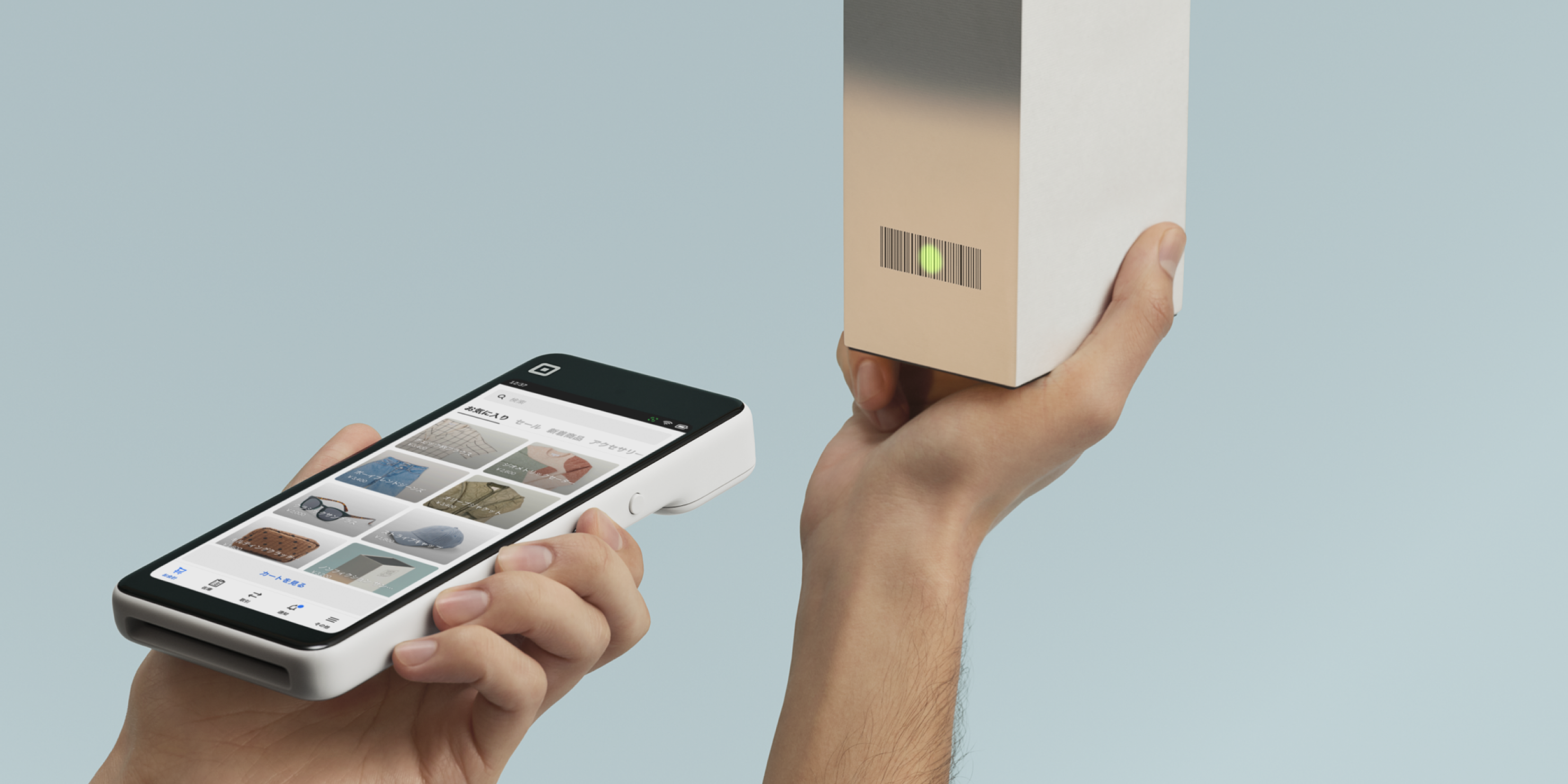 小型ハンディターミナル「Square ハンディ」| 持ち運べるPOSシステム