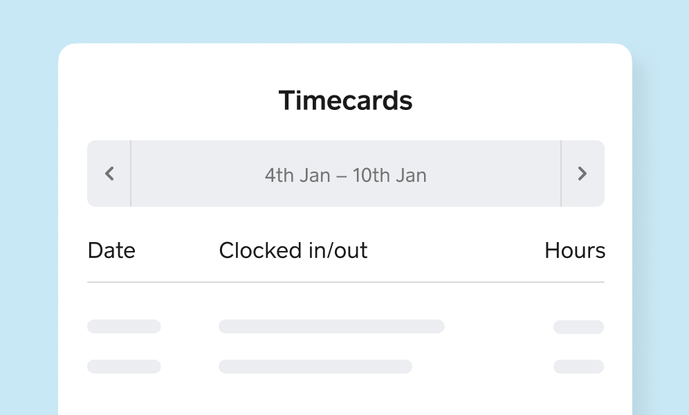 Squareup Timecards