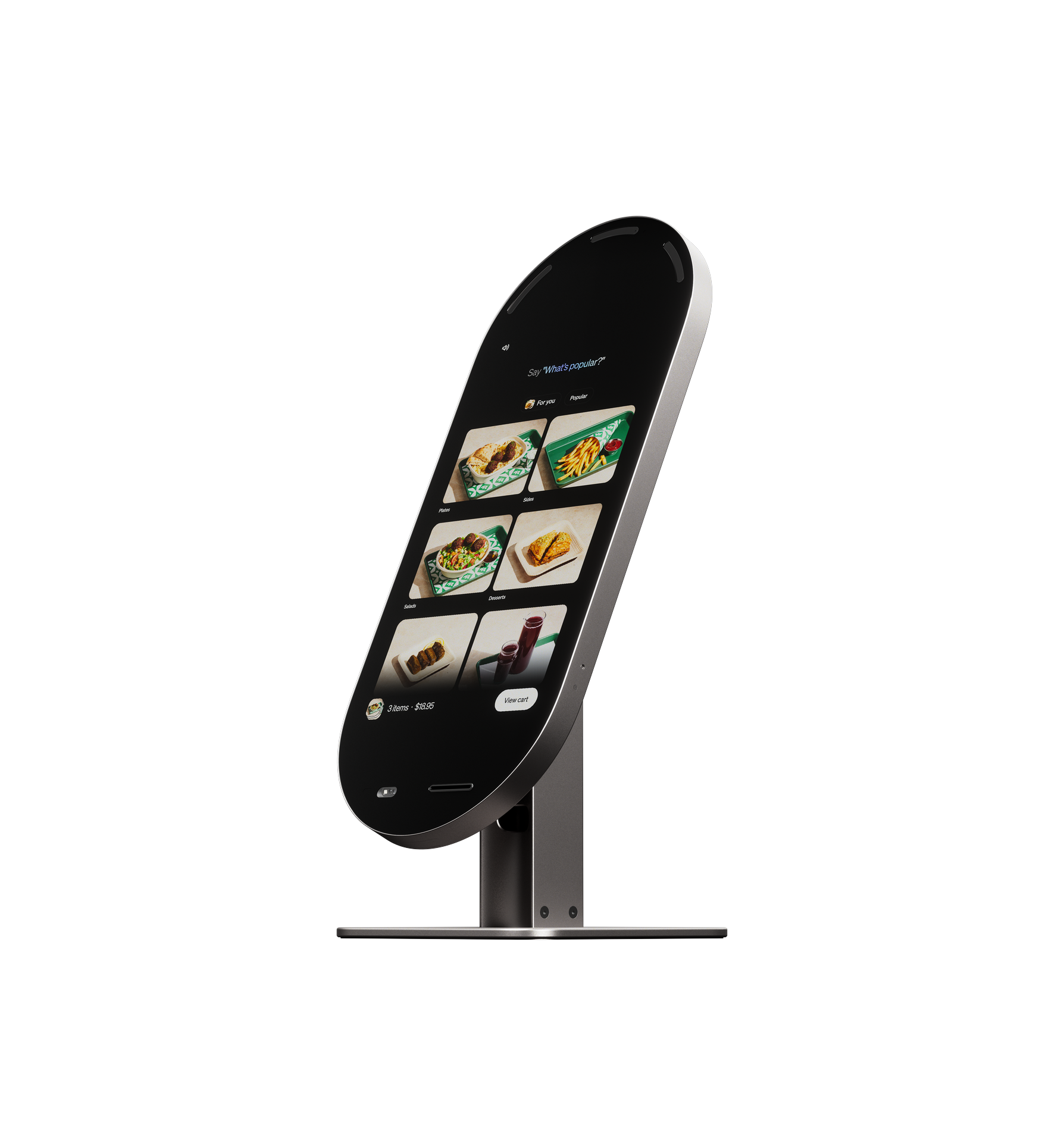 Square Kiosk on counter stand