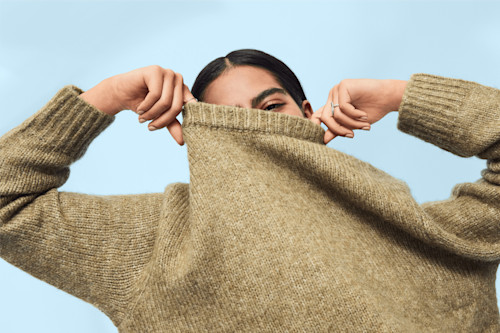 Woman in sweater