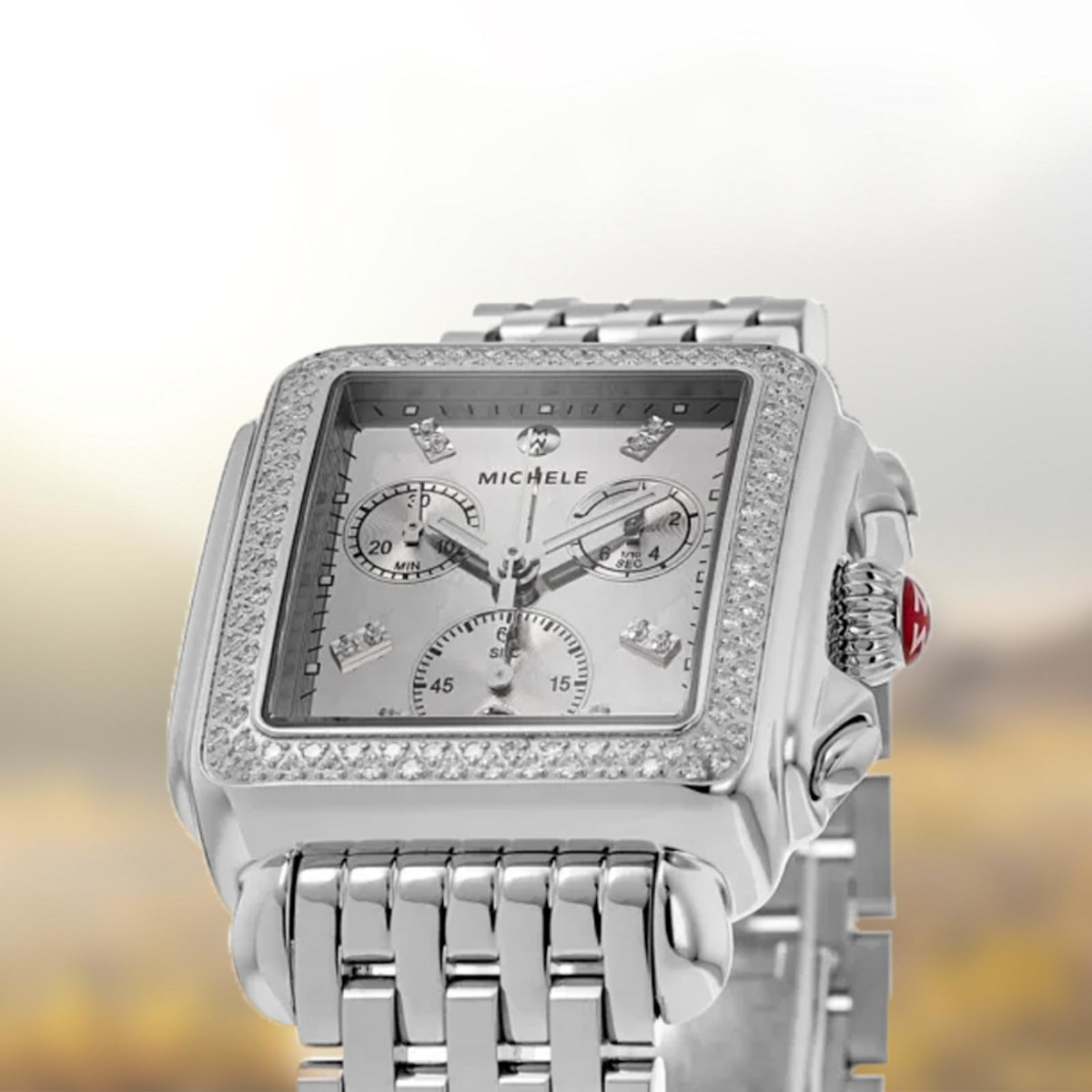COPY - Cyber Monday Deal- Michele Diamond Bezel Watch Women main image 3
