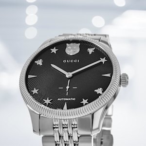 Discover Gucci G-Timeless watches with quartz accuracy, iconic design, and bold details. Shop standout styles now at WatchMaxx.