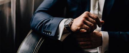 man wearing watch