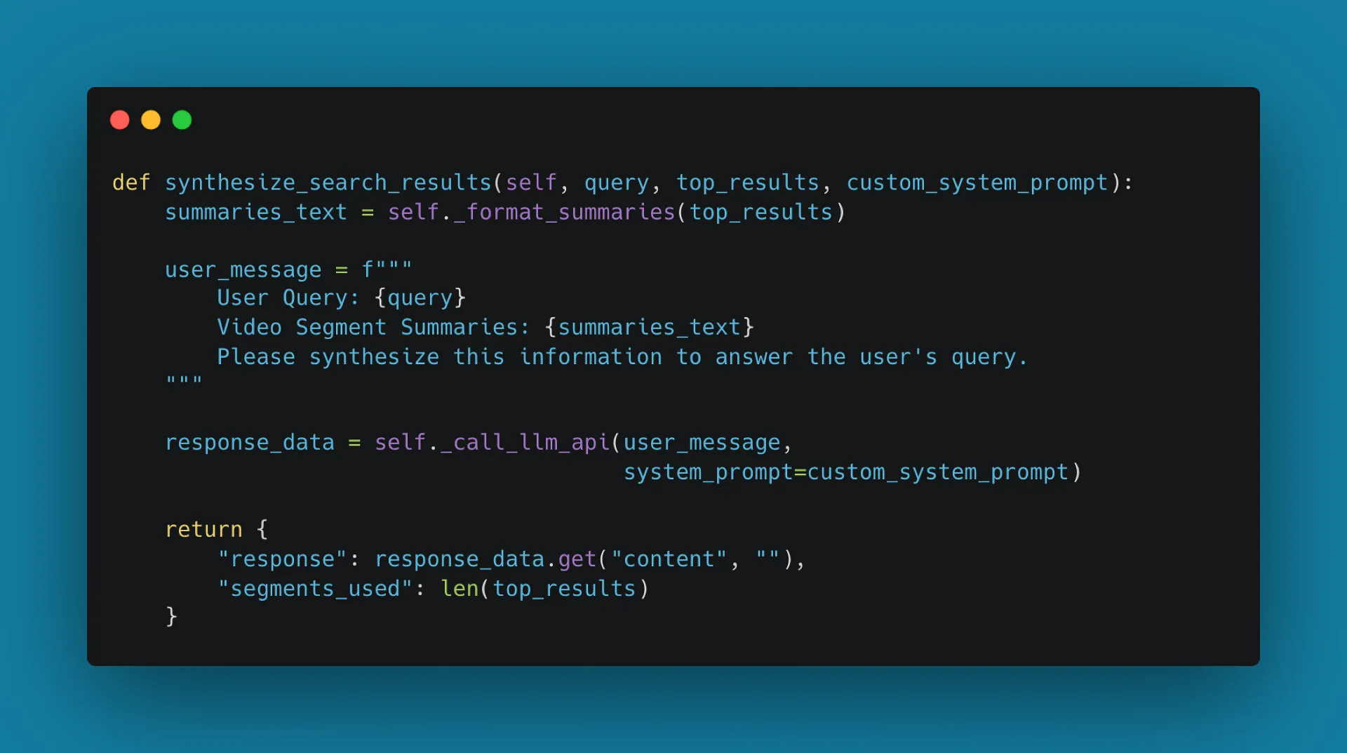 Synthesize Search Results
