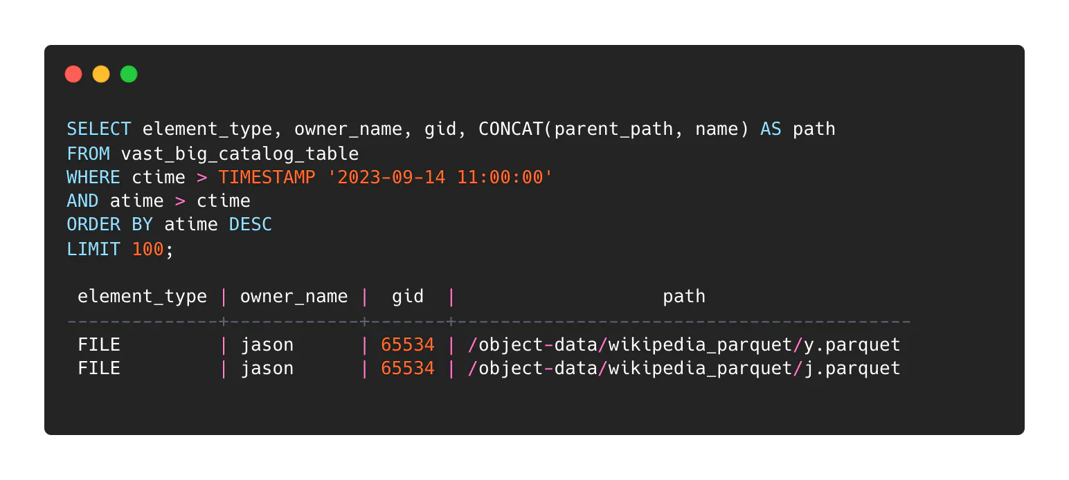 The VAST Catalog in Action Part 2