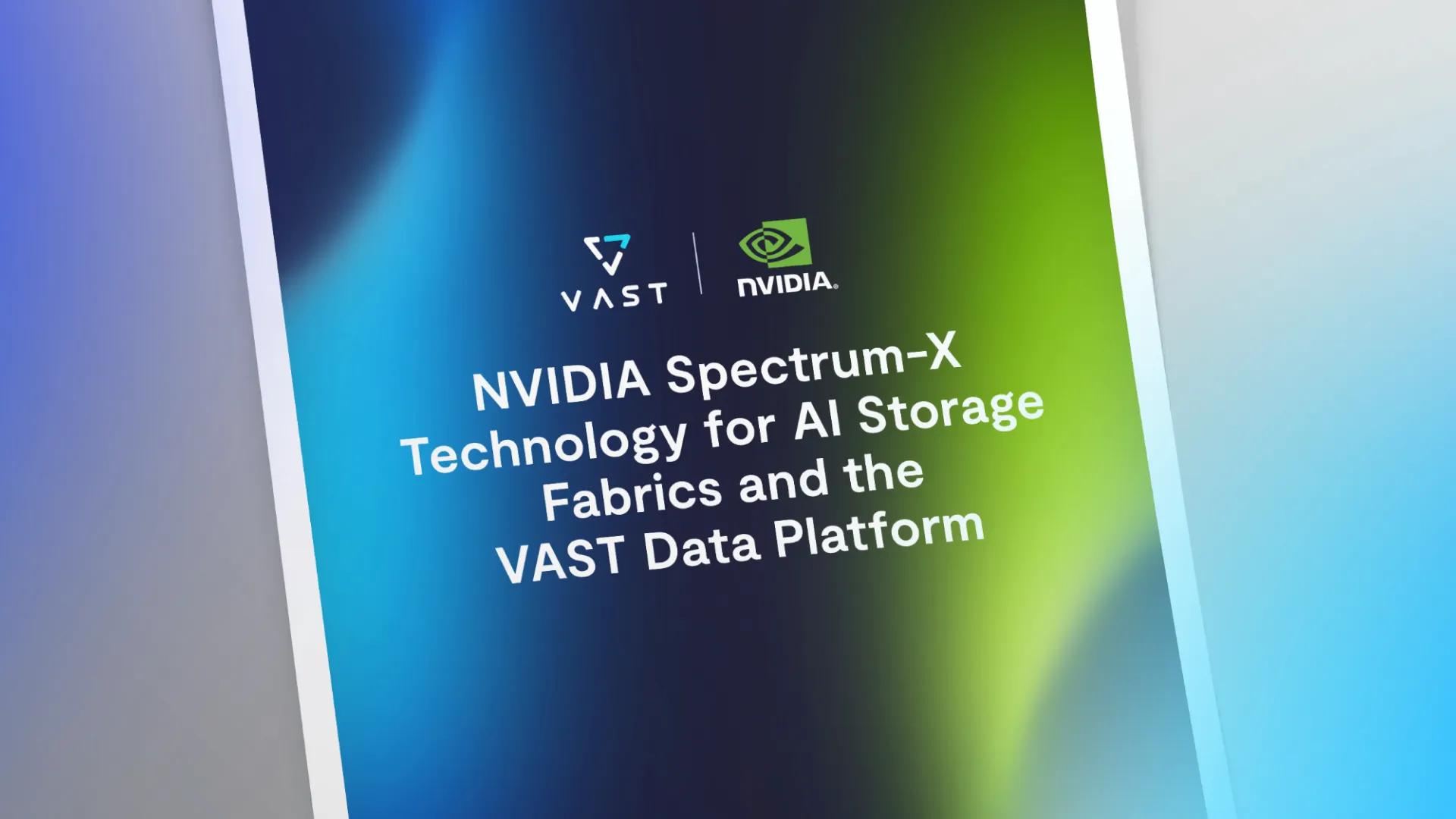 NVIDIA Spectrum-X Technology for Al Storage Fabrics and the VAST Data Platform