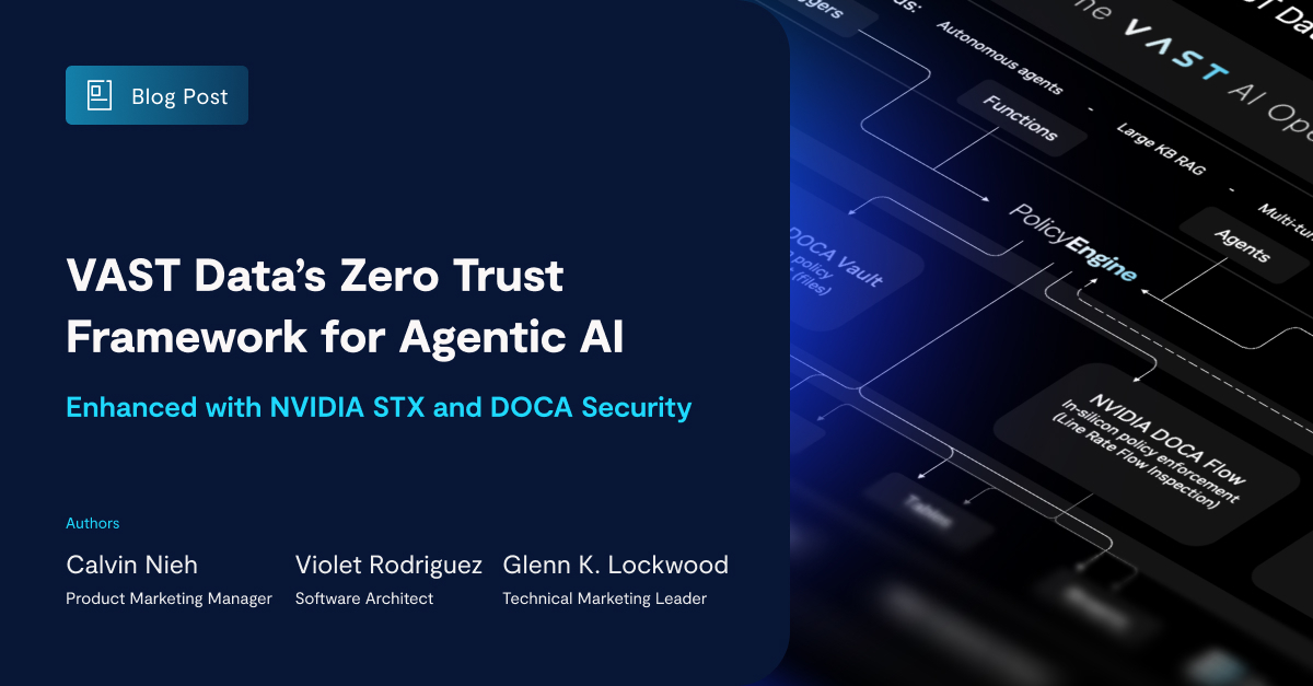 VAST Data’s Zero Trust Framework for Agentic AI - VAST Data