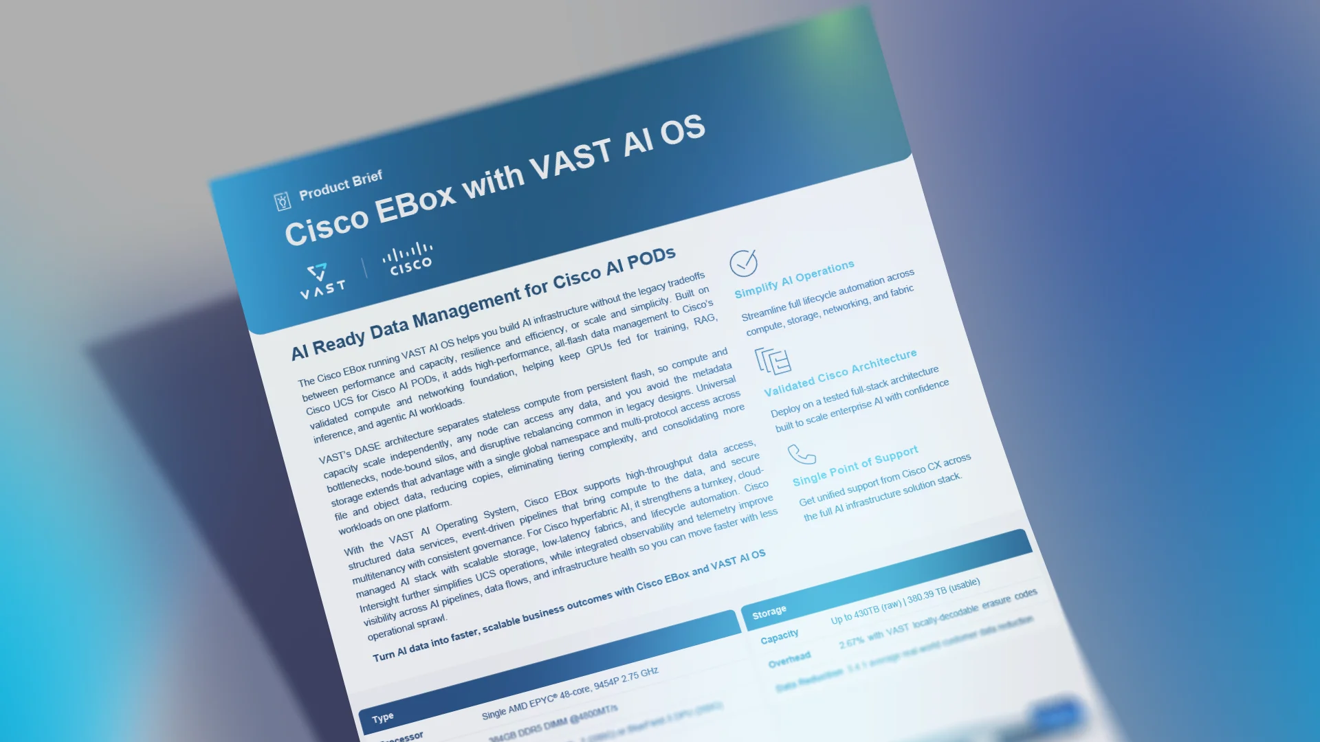 Cisco EBox with VAST AI OS