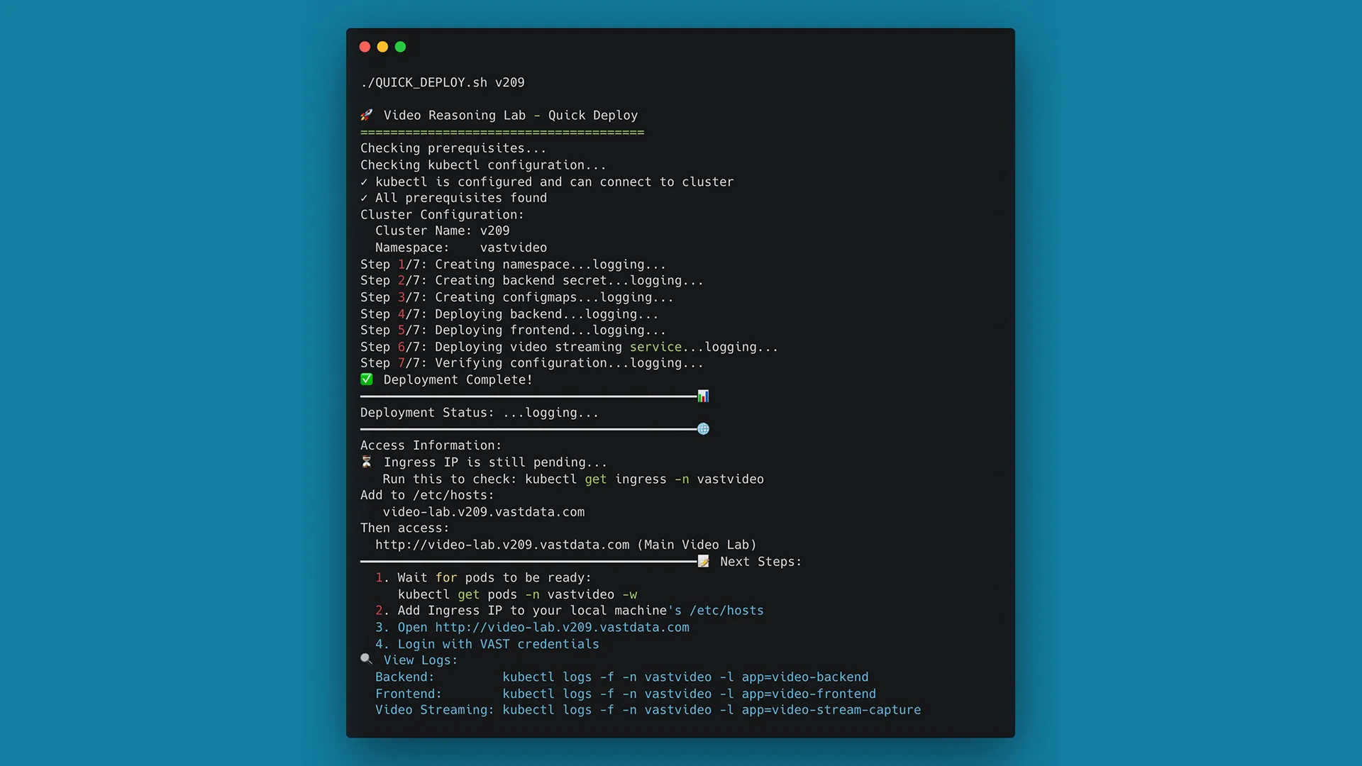 Deploy Client Application