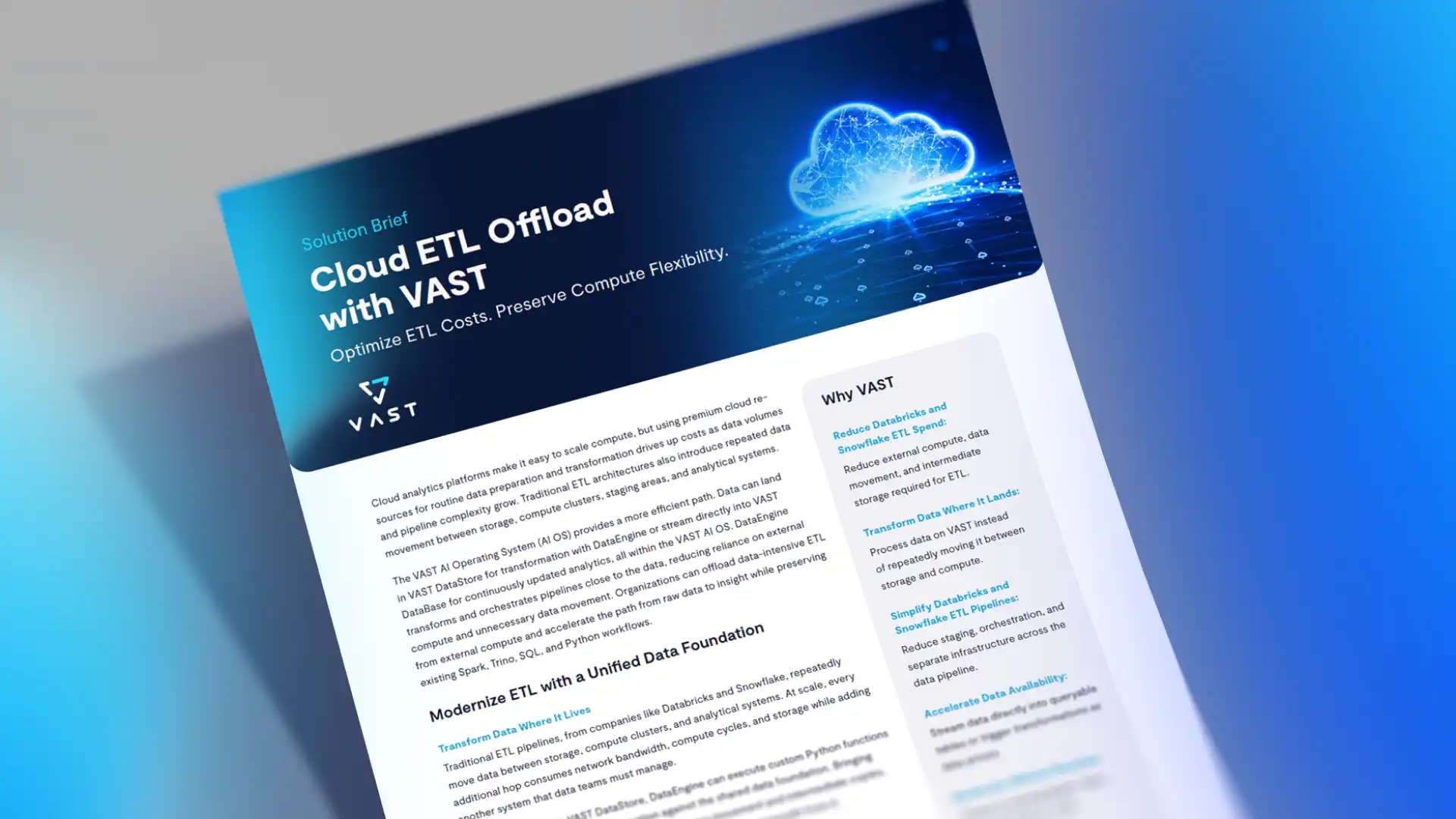 Cloud ETL Offload with VAST