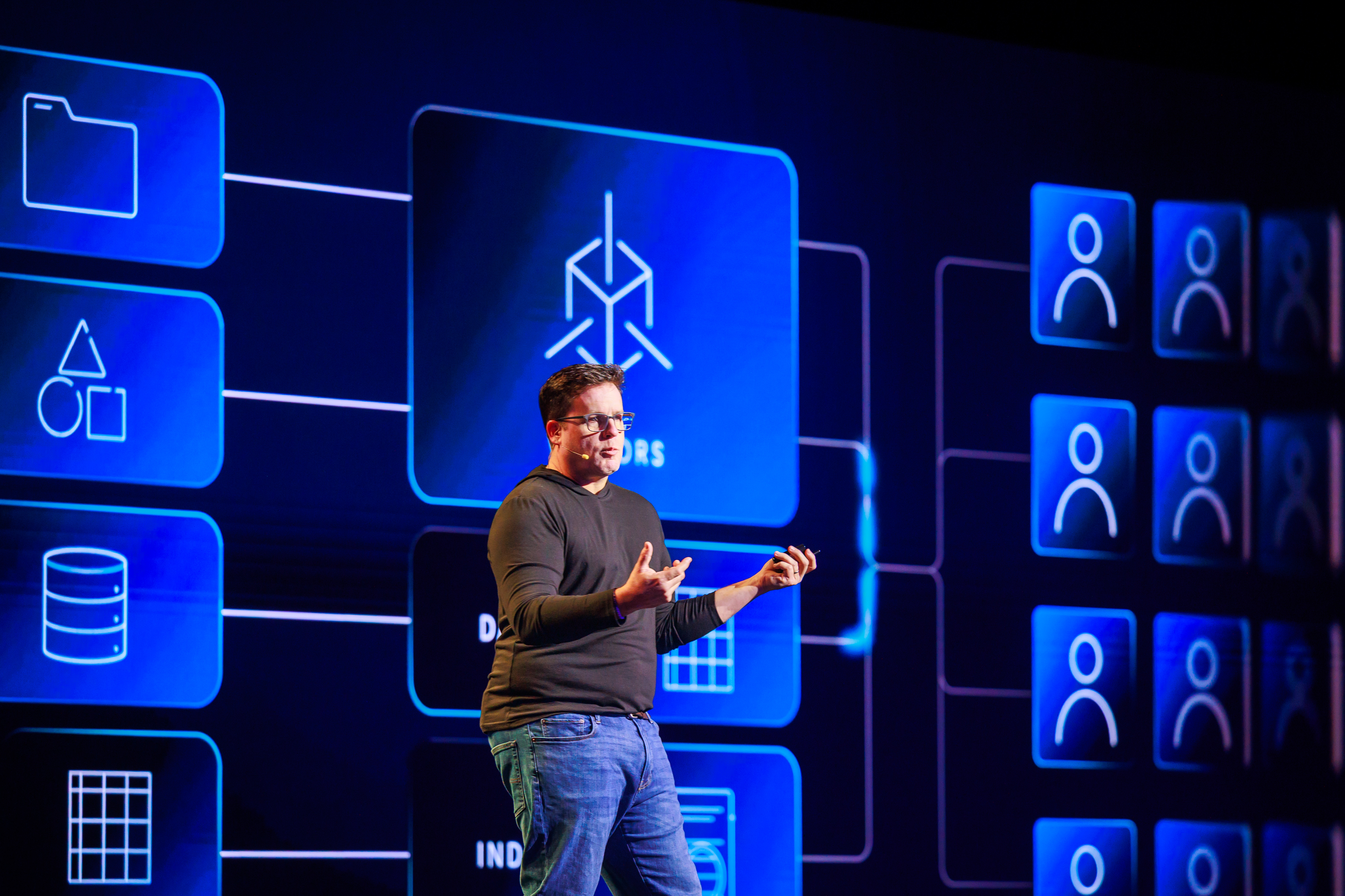 VAST Data Co-Founder Jeff Denworth during his keynote presentation at VAST Forward 2026.