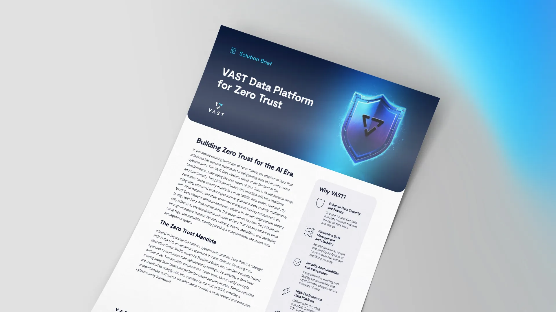 VAST Data Platform for Zero Trust