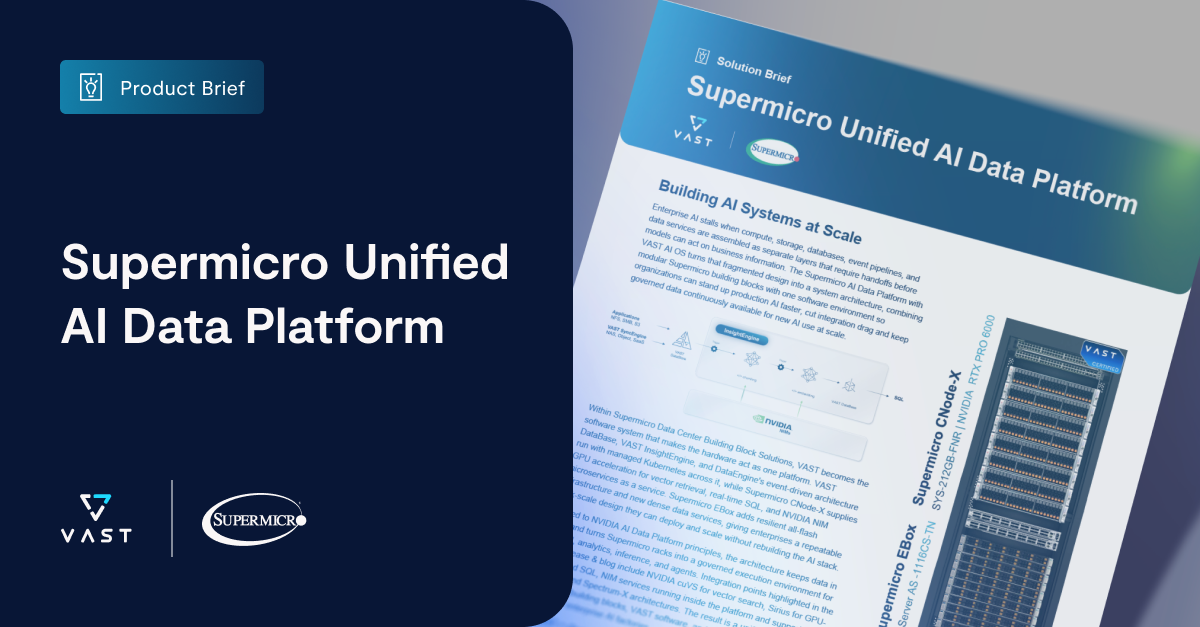 Supermicro Unified AI Data Platform - VAST Data