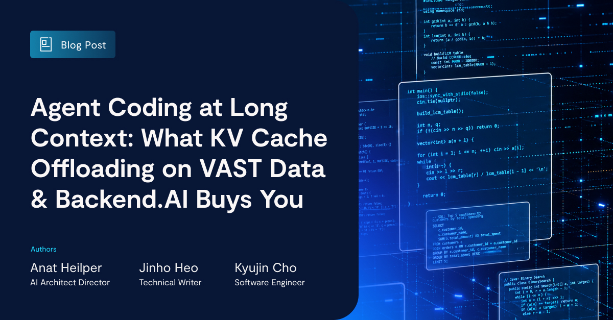 Agent coding at long context: KV cache offloading on VAST & Backend.AI ...