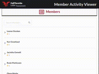 The Gif Preview of Member Activity Viewer App.