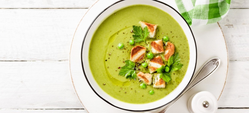 Blended pea soup