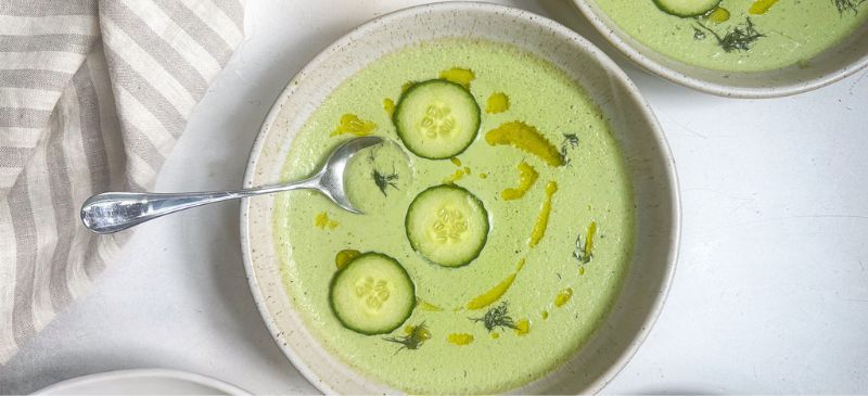 Cold cucumber soup