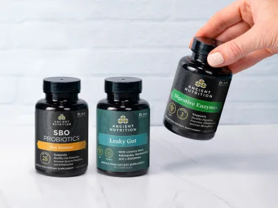 leaky gut bundle on a counter