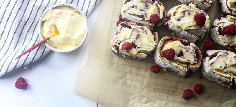 Raspberry swirl sweet rolls
