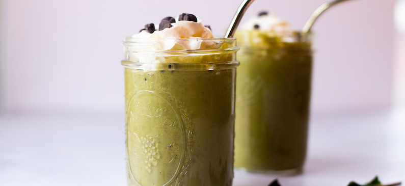 Mint chocolate chip smoothie