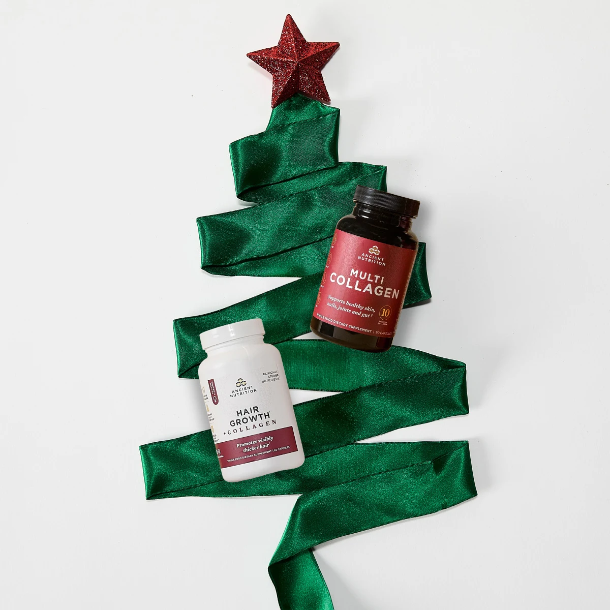 Multi Collagen + Hair Growth Capsules with Green tree ribbon 