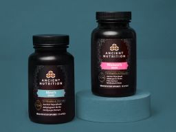 Multivitamins with teal background