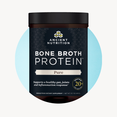 bottle of bone broth protein pure