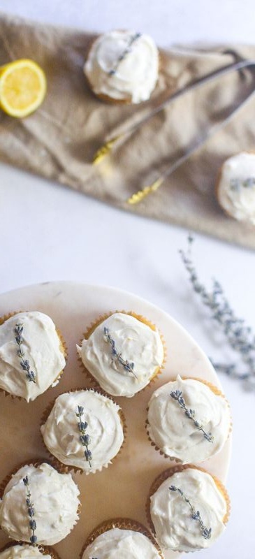Lemon lavender cupcakes