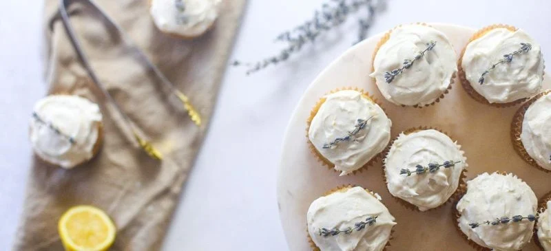 Lemon lavender cupcakes