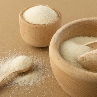 powder in a wooden bowl