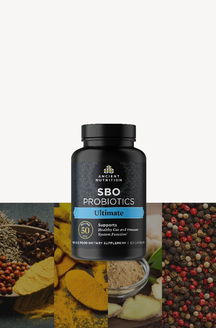 a bottle of SBO Probiotics Ultimate 