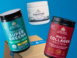 supergreens mango, creatine, and multi collagen with box 