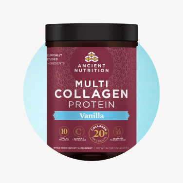 bottle of multi collagen protein vanilla