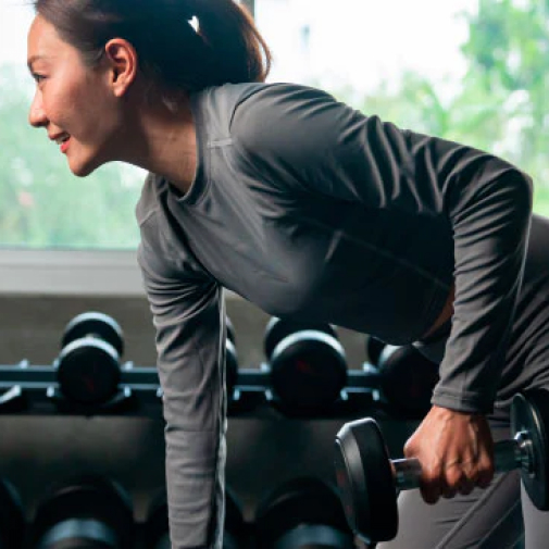 Woman lifting weights