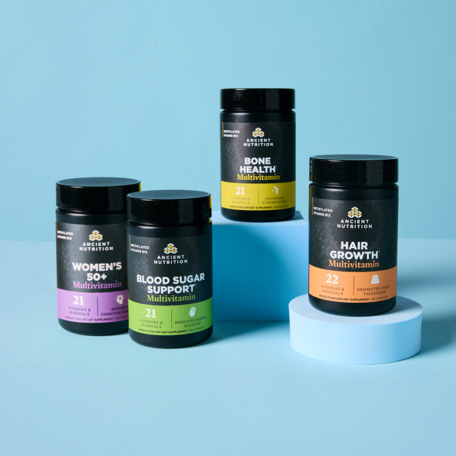 New Multivitamins with blue background