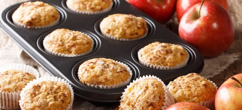 Apple cinnamon protein muffins