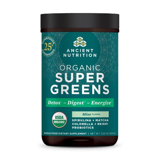 Organic SuperGreens Powder Mint Flavor (25 Servings)