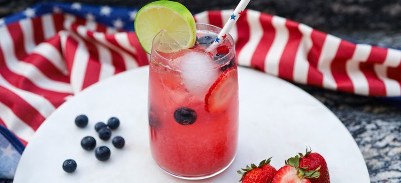 4th of July mocktail