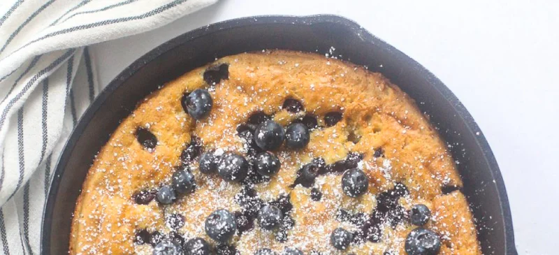 Blueberry Dutch baby pancakes