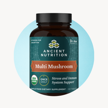 bottle of multi mushroom tablets