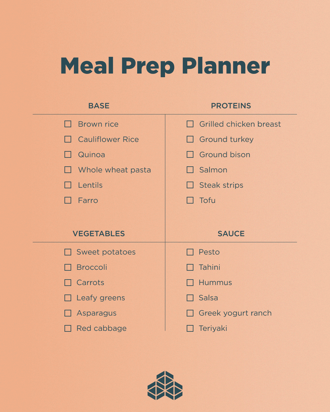 meal prep planner