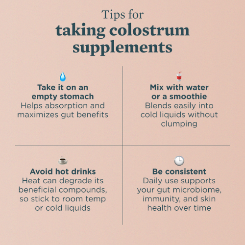 tips for taking colostrum supplements