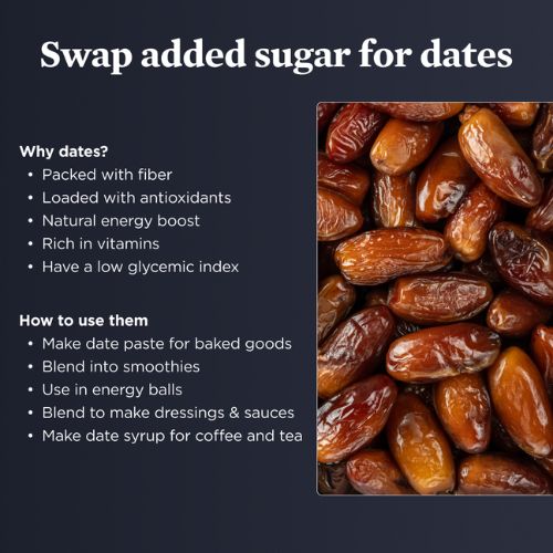 swap added sugar for dates