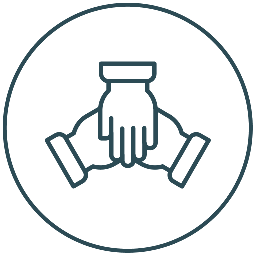 hands in a circle icon