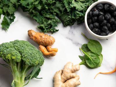 organic vegetables on a table